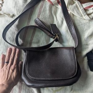 Coach Sonoma flap bag small dark brown